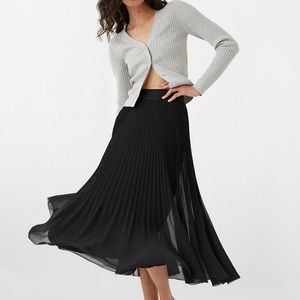COPY - Chiffon black circle long skirt